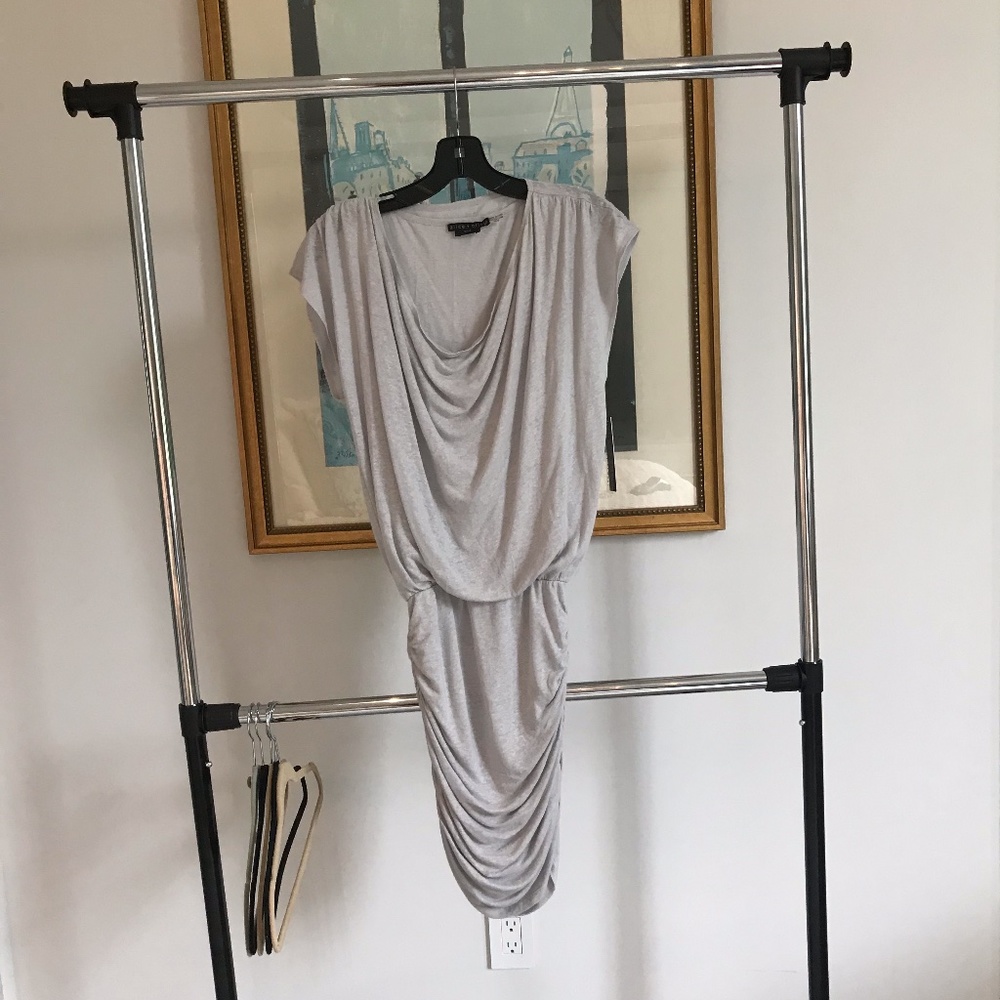 Alice + Olivia BASE Grey Ruched Dress NWT